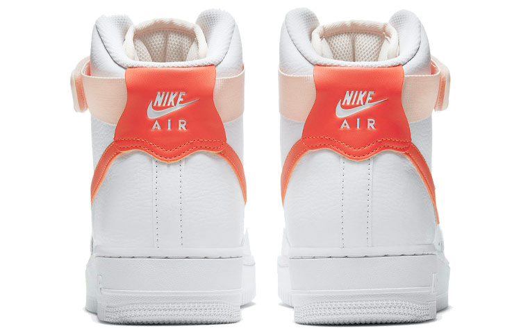 Женские кеды Nike Air Force 1 "Orange Pearl" (бело-оранжевые) — фото 5