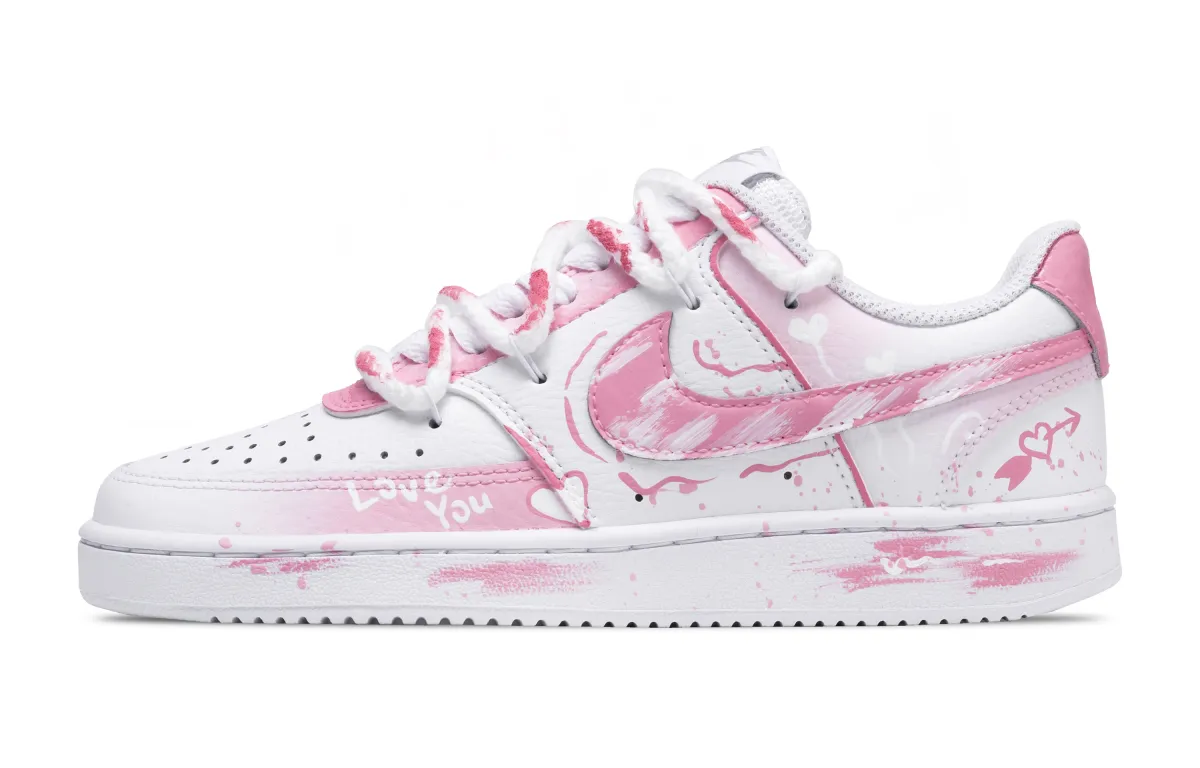 Nike Court Vision 1 Skate Shoes Unisex Low-top White/Pink