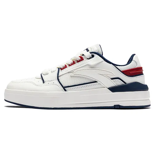 Anta Life Collection Abrasion Resistant Slip Resistant Low top Skateboard Shoes Women's White Blue Red