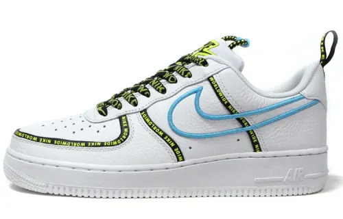 Nike Air Force 1 Low Worldwide White Blue Fury Volt