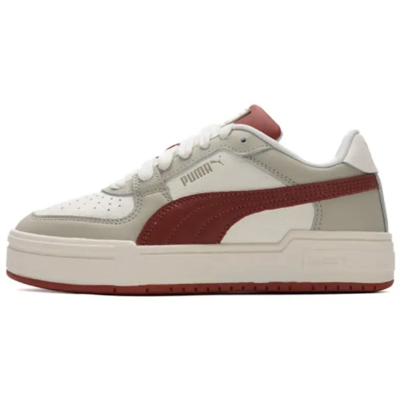 PUMA Ca Pro Classic Leather Low top Skateboard Shoes Unisex White Gray Red