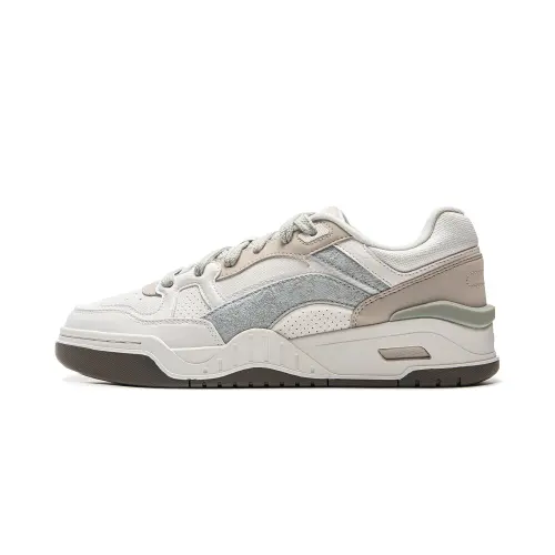 Li Ning Moon White 2.0 Slip Resistant Cushioning Breathable Low top Skateboard Shoes Men's White Brown