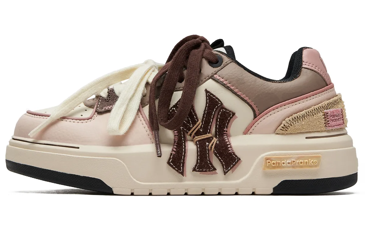 MLB Chunky Liner Abrasion Resistant Low top Skateboard Shoes Unisex Pink Brown