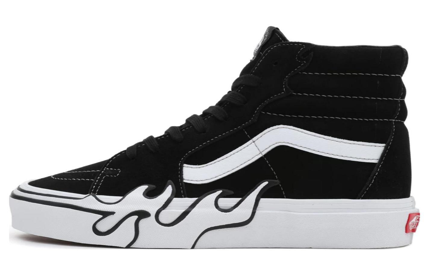 Sk8 Vans-Hi 'Flame - Black'