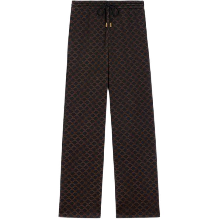 CELINE FW22 Knitted Sweatpants Women's Black Brown