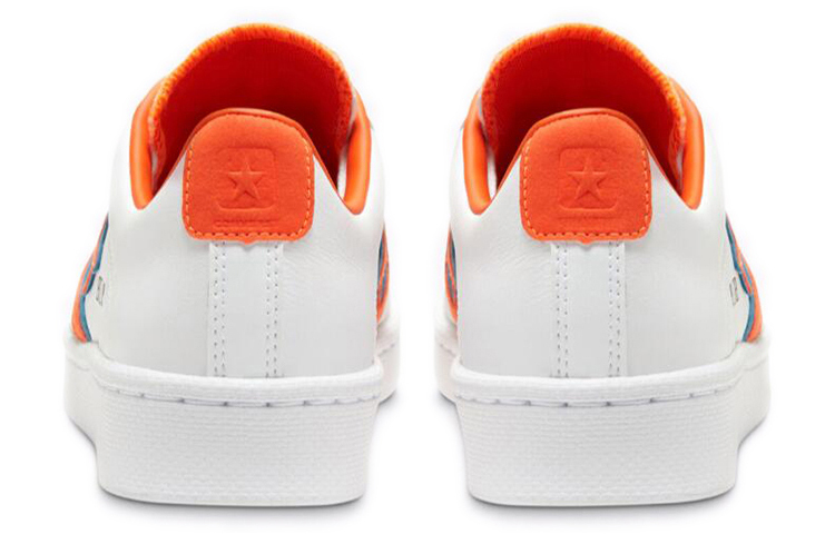 Кеды Converse Cons Pro Leather Sunblocked (бело-оранжевые) — Белый / оранжевый — фото 4