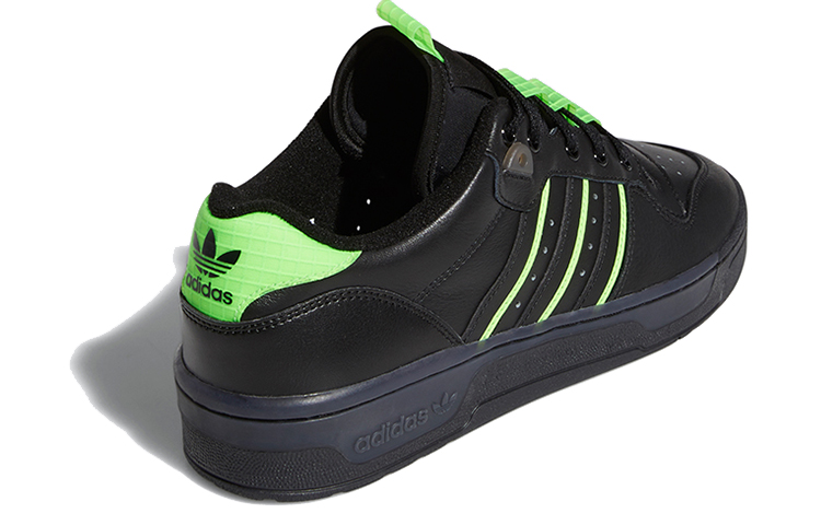 Унисекс кеды adidas originals Rivalry Low (черно-зеленые) — фото 4