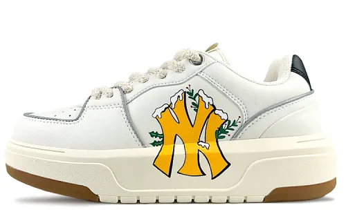 MLB Chunky Liner Slip Resistant, Abrasion Resistant, Lightweight Low top Skateboard Shoes Unisex Yellow White