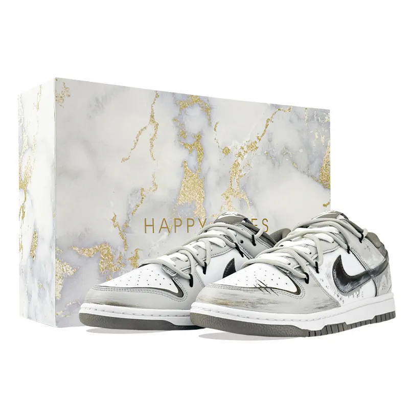 Nike Dunk Mist Realm Cushioning Abrasion Resistant Cushioning, Wear Resistant Low top Skateboard Shoes Unisex Gray