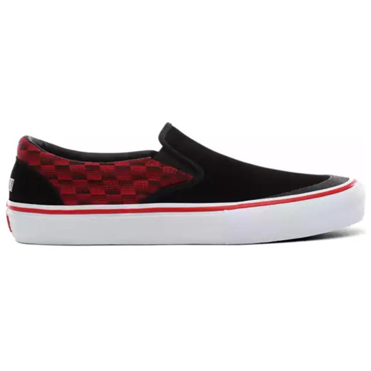 Кеды Vans slip-on Pro (черно-красные) — фото 2
