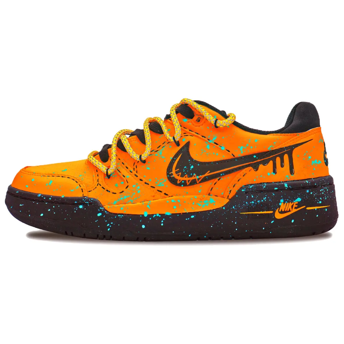 Nike Full Force Dark Night Phantom Abrasion Resistant Low top Skateboard Shoes Unisex Orange