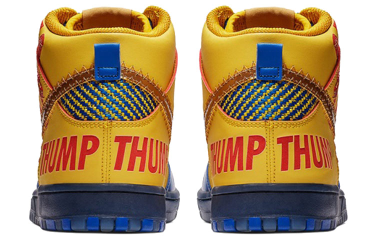 Мужские кеды Nike Dunk SB Doernbecher (сине-желтые) — фото 5