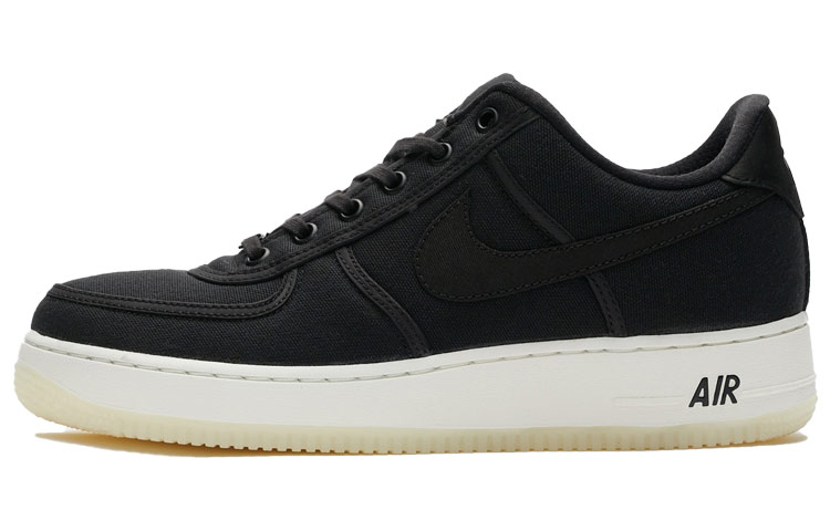 Мужские кроссовки Nike Air Force 1 Retro QS CNVS (черные) — Чёрный — фото 1