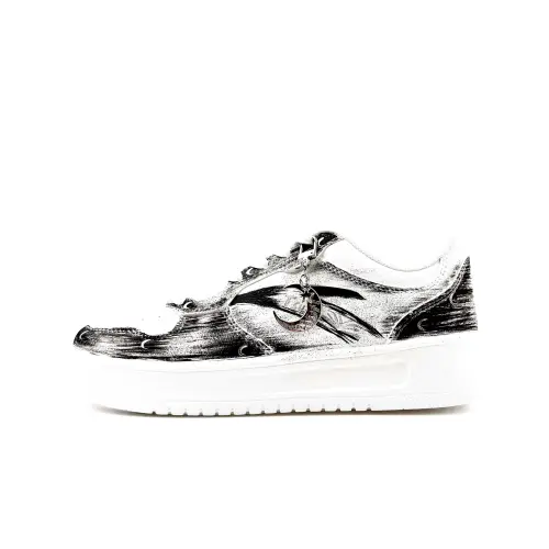 Anta Easy Abrasion Resistant Lightweight Low top Skateboard Shoes Unisex Black White