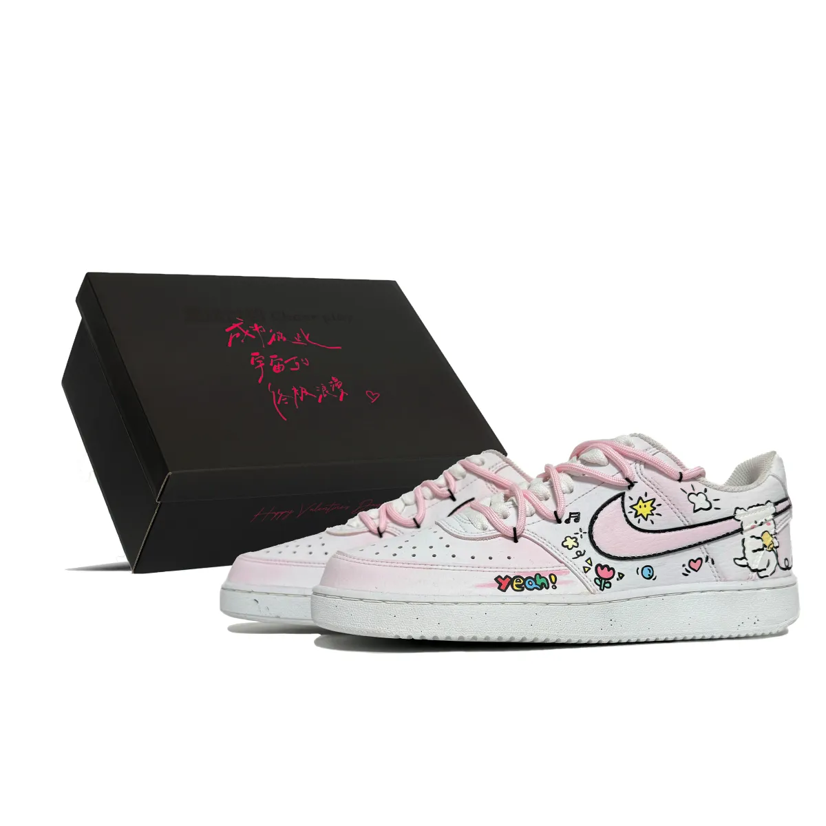 Nike Court Vision 1 Low top Men's Women's Pink White