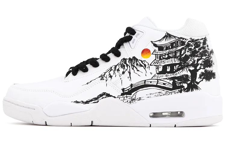 Nike Flight Legacy Low top Skateboard Shoes Men's Black White