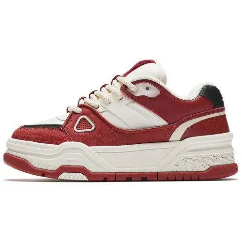 Anta Cheeses Cake Height Increasing Low top Skateboard Shoes Women's White Red Black