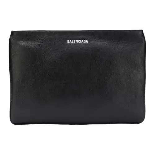 Balenciaga Leather Clutch Women's Black