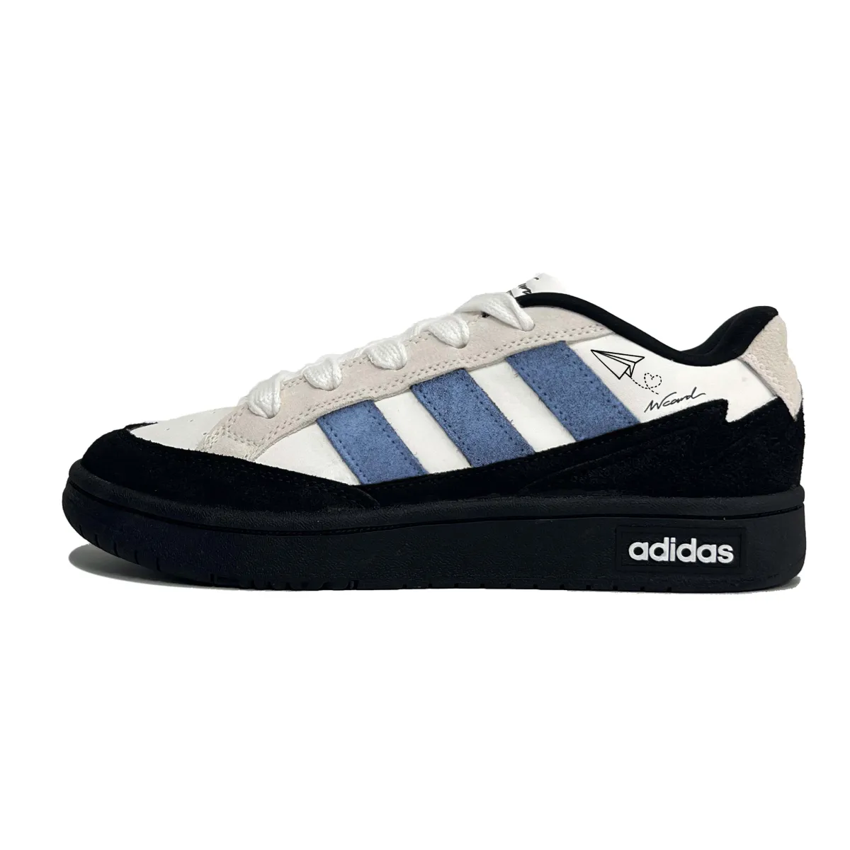 Adidas WCARD ADV Snow Blue Milk Puff Abrasion Resistant Abrasion Resistant Low top Skateboard Shoes Unisex Black