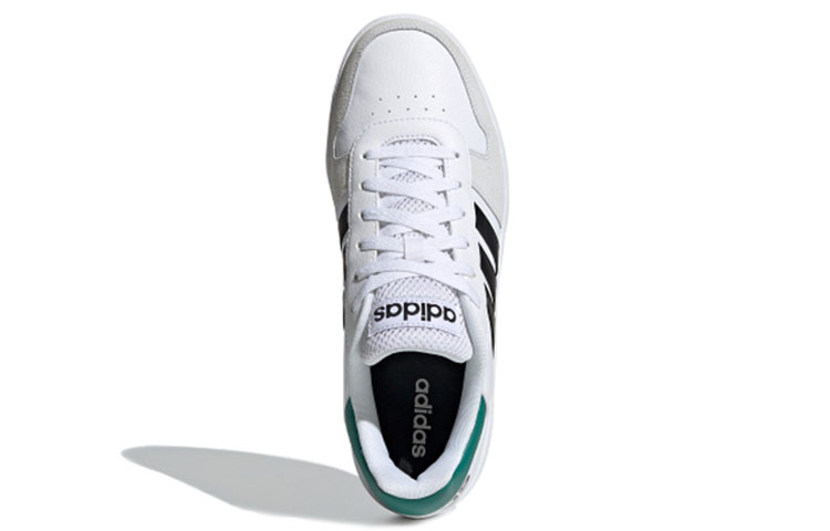 Мужские кеды adidas neo Hoops 2.0 (белый / серый / зеленый) — Белый / серый / зелёный — фото 5