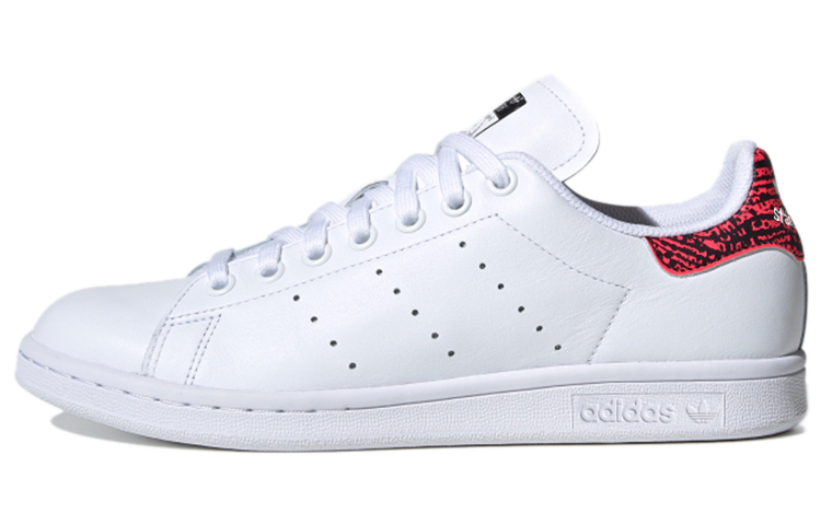 Женские кеды adidas originals STAN SMITH (белые / черные / красные) — Белый / чёрный / красный — фото 1