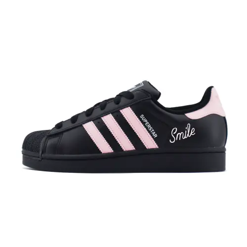 Adidas Originals Superstar 2 Low top Skateboard Shoes Unisex Black Pink