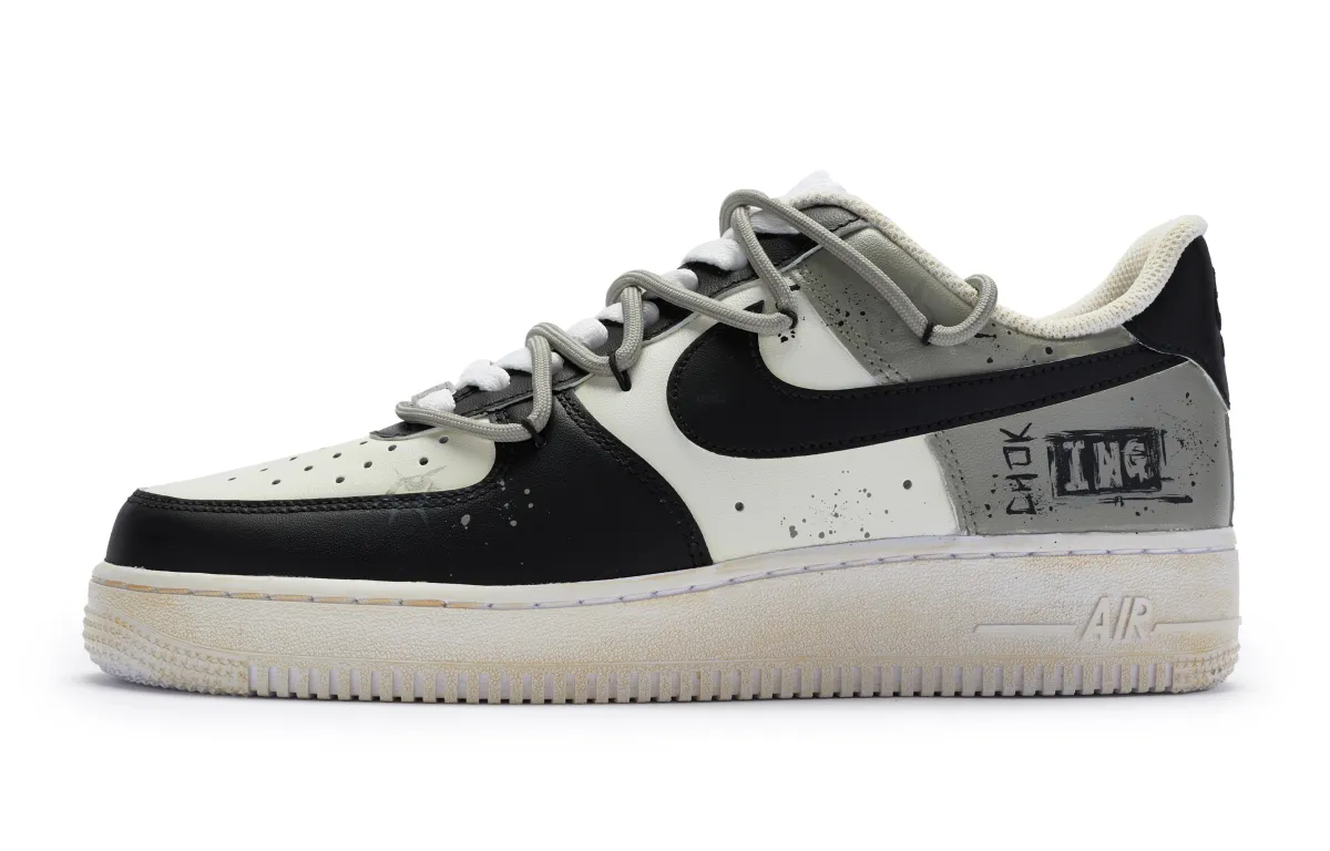 Nike Air Force 1 811 Manufacturing Slip Resistant Slip Resistant Low top Skateboard Shoes Women's Black White Gray