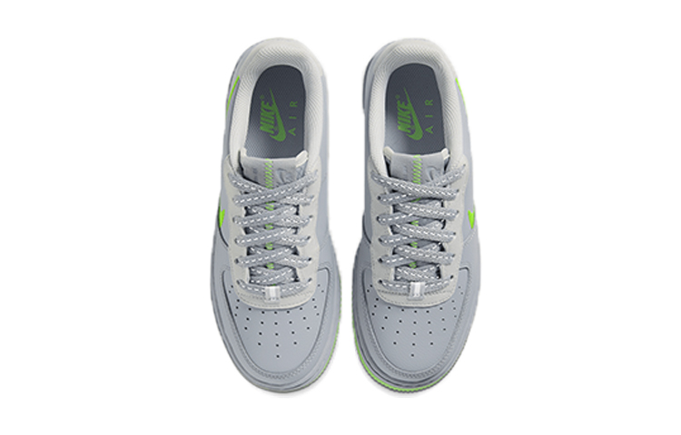 Женские кеды Nike Air Force 1 Lv8 3 (серо-зеленые) — Серый / зелёный — фото 4