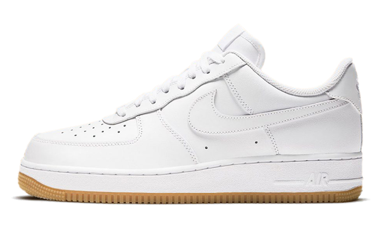 Мужские кроссовки Nike Air Force 1 Low (бело-коричневые)