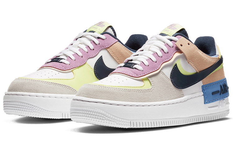 Женские кроссовки Nike Air Force 1 shadow (черный / желтый / розовый) — Чёрный / жёлтый / розовый — фото 3