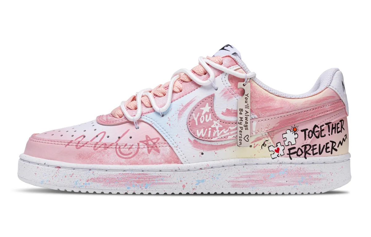 Nike Court Vision 1 Slip Resistant Balance Slip Resistant Balance Low top Skateboard Shoes Women's Pink