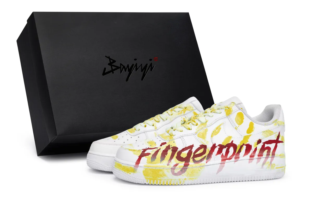 Nike Air Force 1 811 Manufacturing, On Site Yellow Fingerprint, Special Shoe Box Abrasion Resistant Low top
