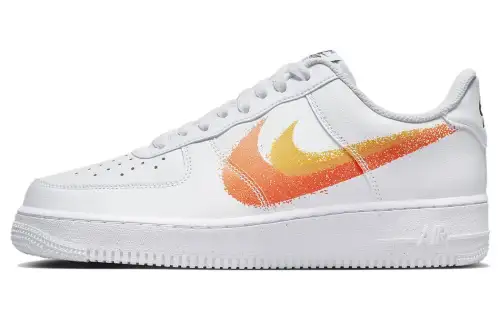 Nike Air Force 1 Low '07 Spray Paint Swoosh White Safety Orange