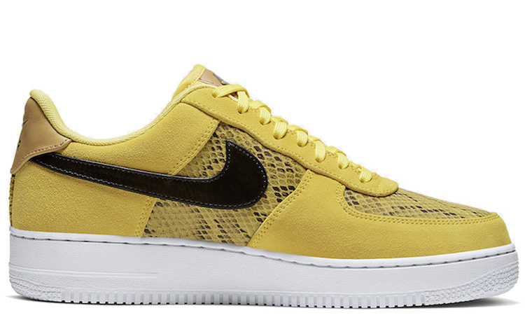 Мужские кроссовки Nike Air Force 1 Yellow Snakeskin (желтый) — фото 2