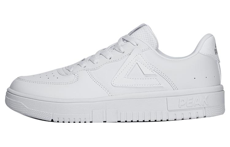 PEAK Slip Resistant Cushioning Abrasion Resistant Low top Skateboard Shoes, Air Force 1 Men's White