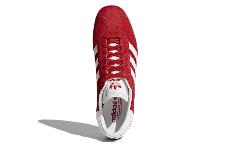 Мужские кеды adidas originals GAZELLE (красно-белые) — фото 5