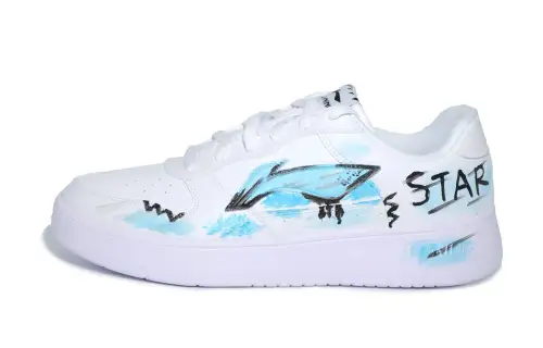 Li Ning Floating Boat Slip Resistant Abrasion Resistant Low top Skateboard Shoes Men's White