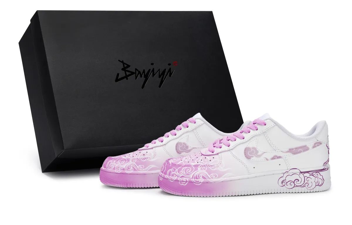Nike Air Force 1 811 Manufacturing, Cloud Roll Wave Pink, Special Shoe Box Slip Resistant Slip Resistant Low top