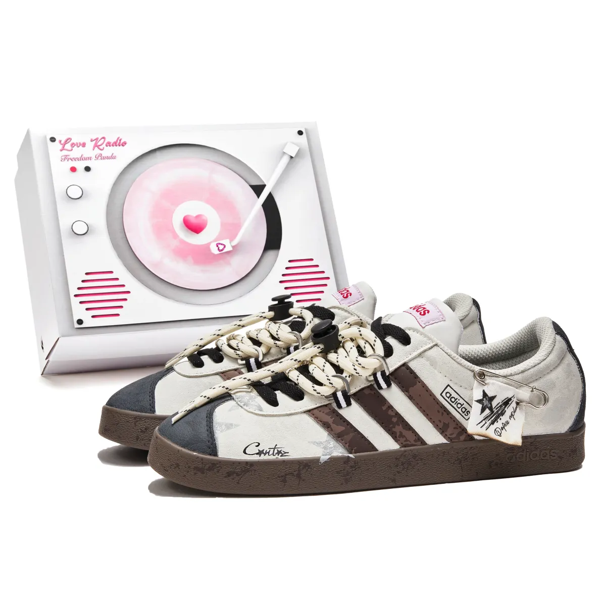 Adidas VL COURT 2.0 Skate Shoes Unisex Low-top Beige/Brown