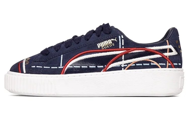 PUMA Suede Lightweight Low top Skateboard Shoes Unisex Blue