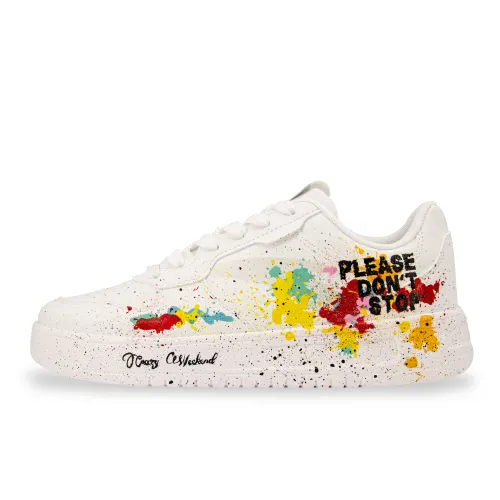 Anta Thermal Slip Resistant Lightweight Low top Skateboard Shoes Unisex White Yellow Blue
