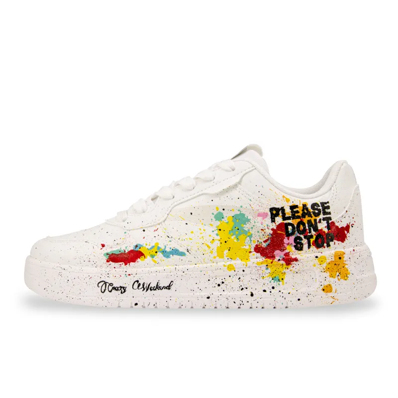 Anta Thermal Slip Resistant Lightweight Low top Skateboard Shoes Unisex White Yellow Blue