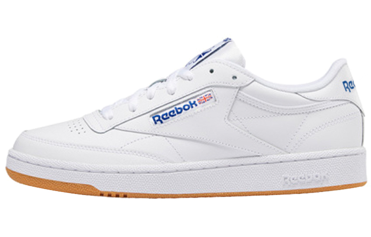 Reebok Club C Series 85 low-top sneakers, same style for men and women, white and blue