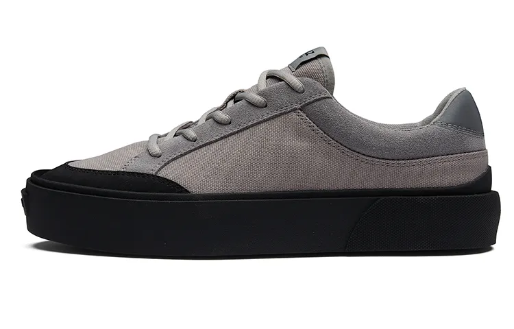 EQLZ EQUALIZER FaultFault 23 Lo Slip Resistant Abrasion Resistant Low top Skateboard Shoes Unisex Black Gray