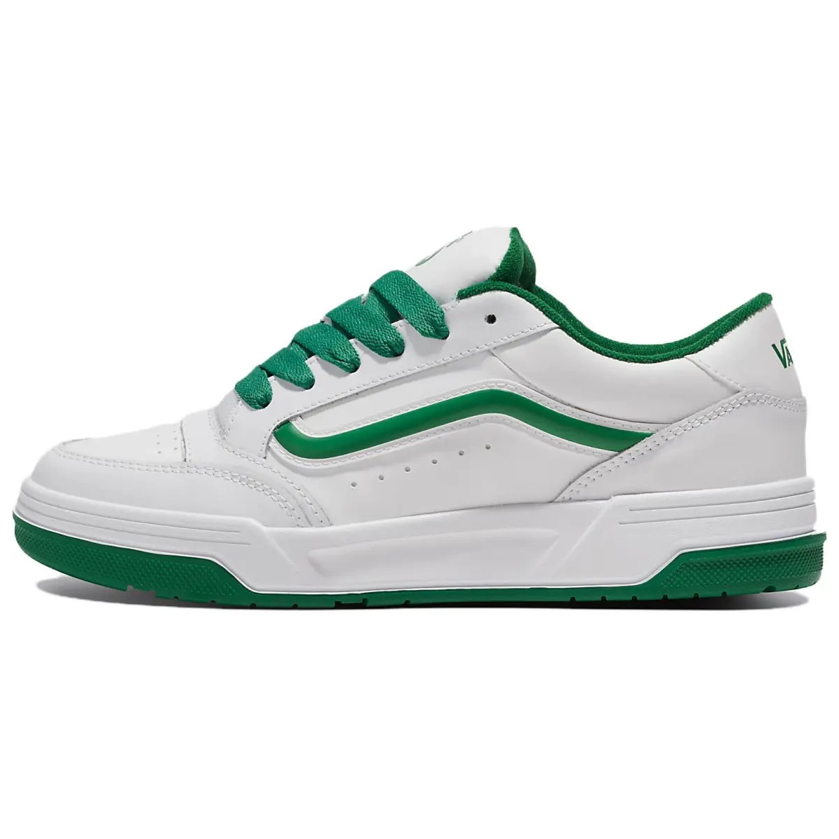 Vans Leather Low top Skateboard Shoes Unisex Green White
