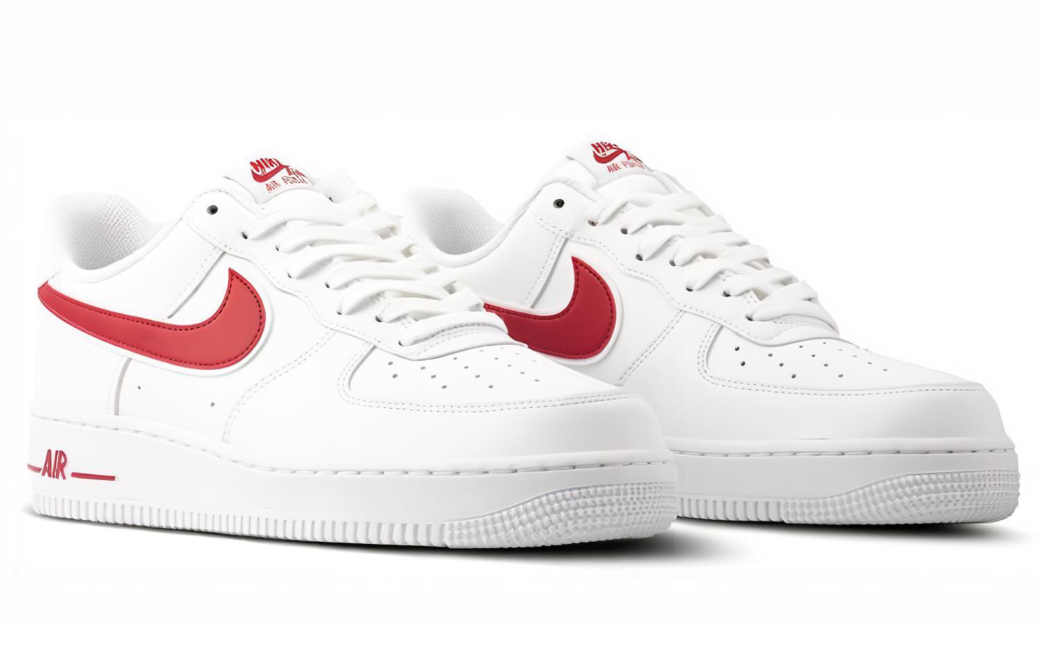 Кроссовки Nike Air Force 1 7 (бело-красные) — Белый / красный — фото 3