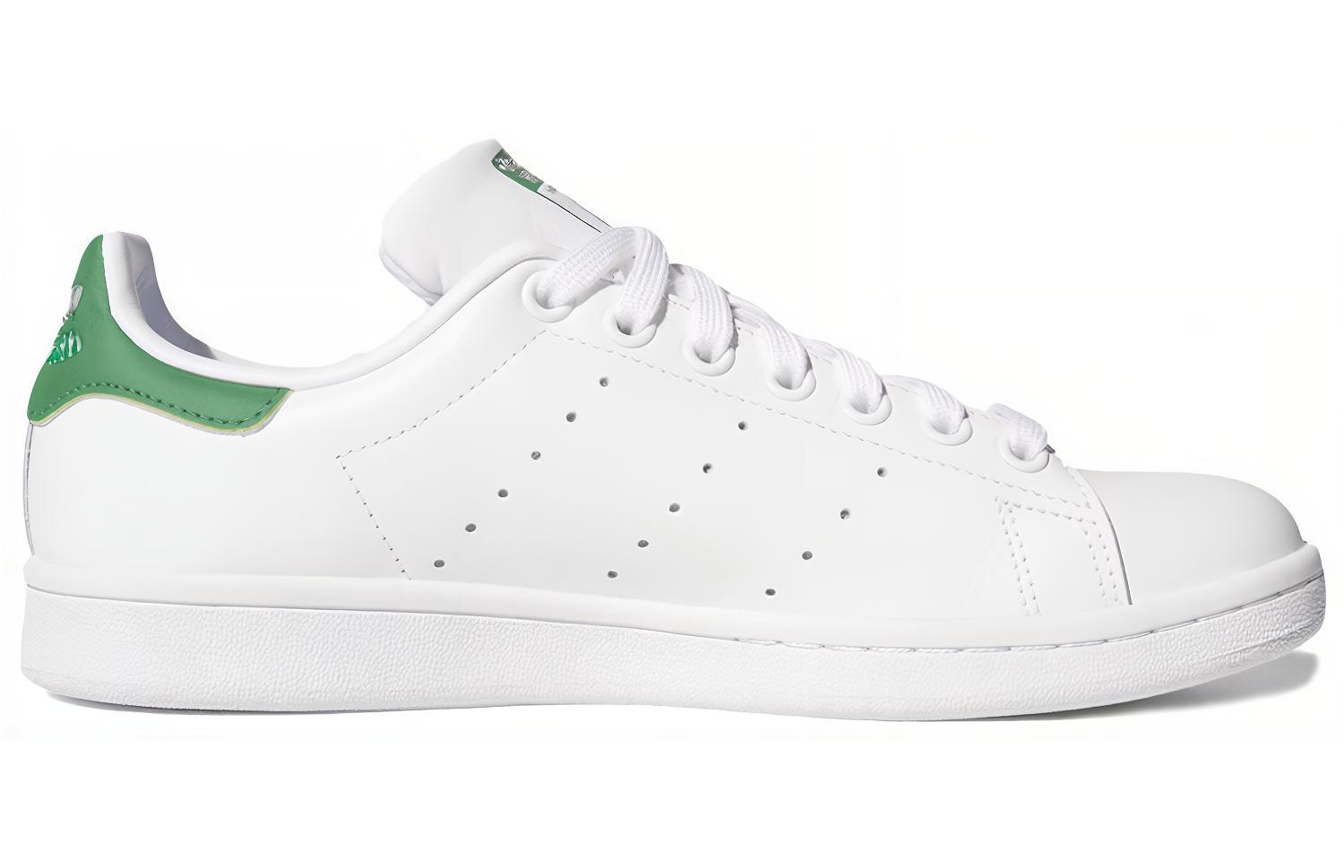 Женские кеды adidas originals STAN SMITH (белые / зеленые) — Белый / зелёный — фото 2