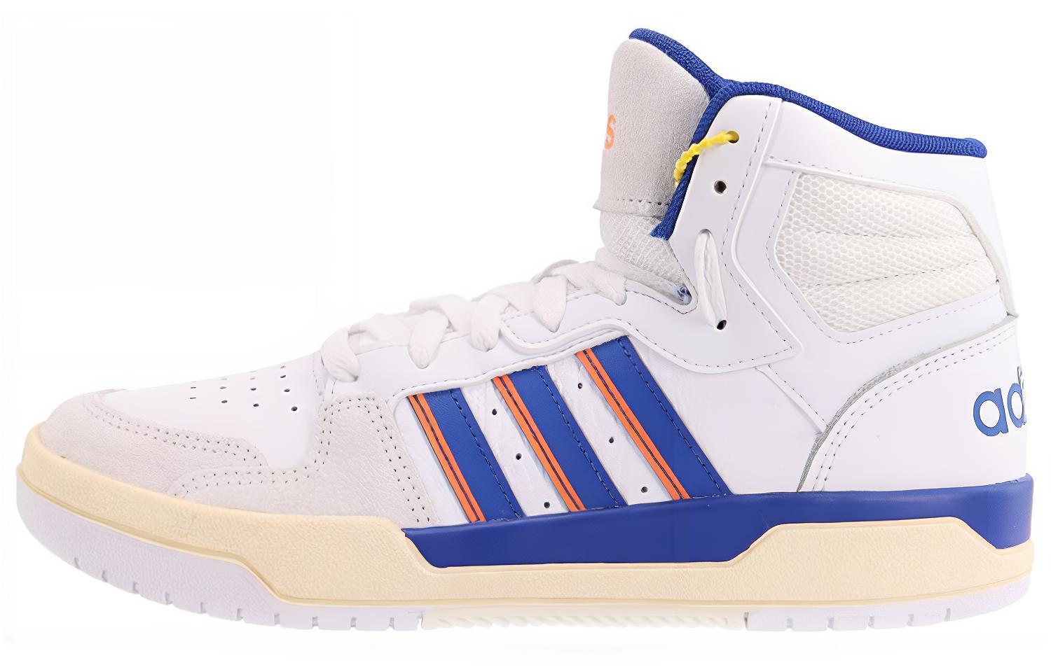 Мужские кеды adidas adidas neo Entrap Mid (бело-синие с оранжевым)