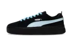 PUMA Suede Platform Slip Resistant Low top Skateboard Shoes Women's Black Blue