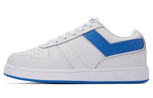 Pony Street Low top Skateboard Shoes Unisex White Blue
